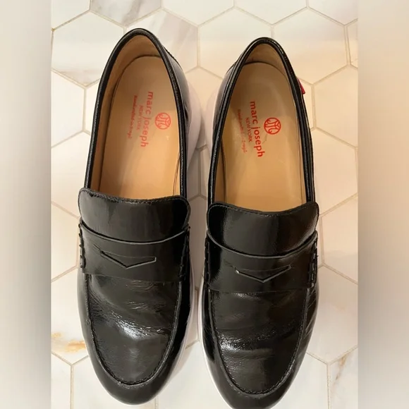 Marc Joseph Grace Black Leather Size 8.5 fits like a 9 women’s patent worn once! - Picture 12 of 13